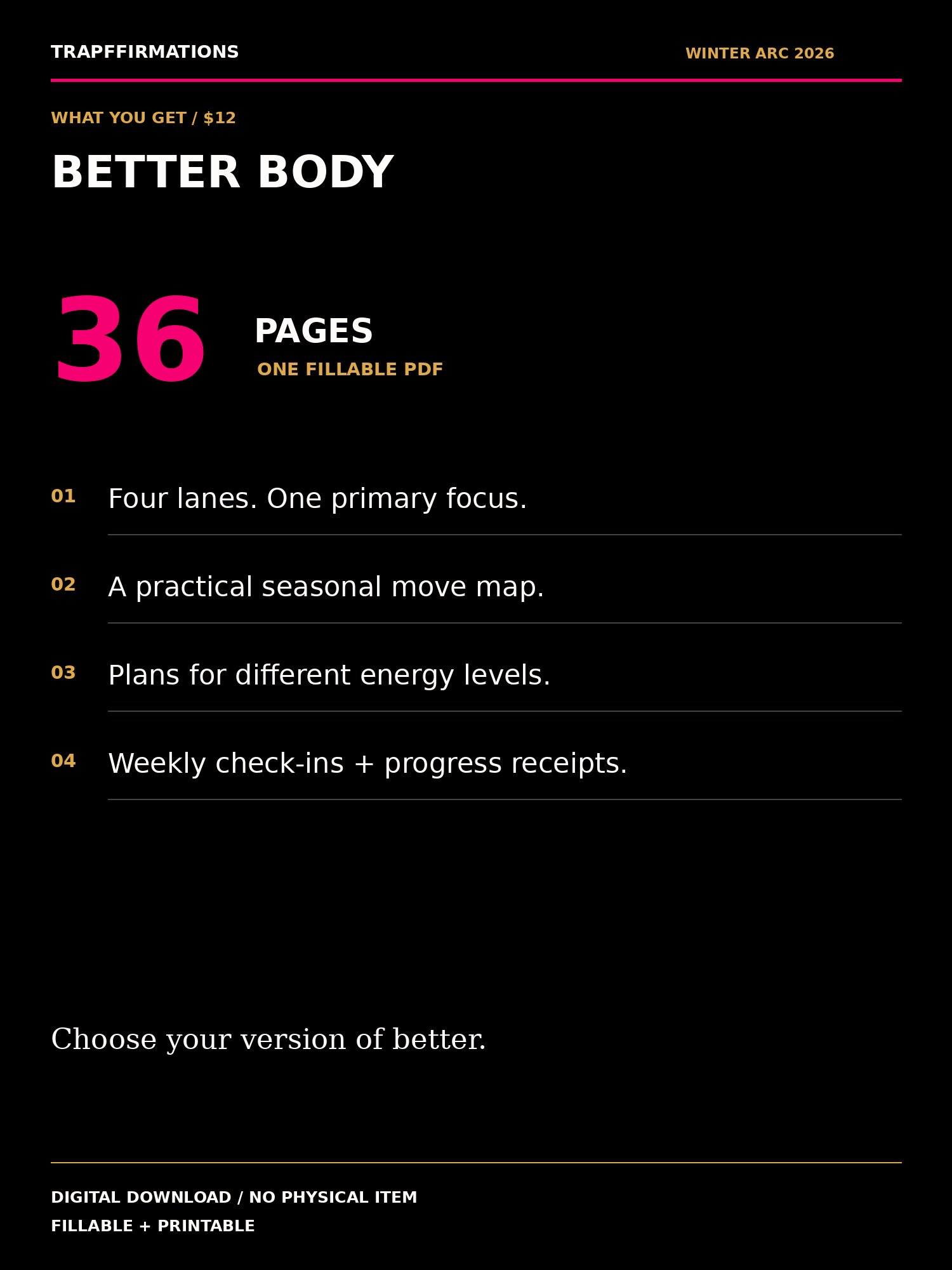 BETTER BODY | Winter Arc 2026 Arc Pack product image (3)