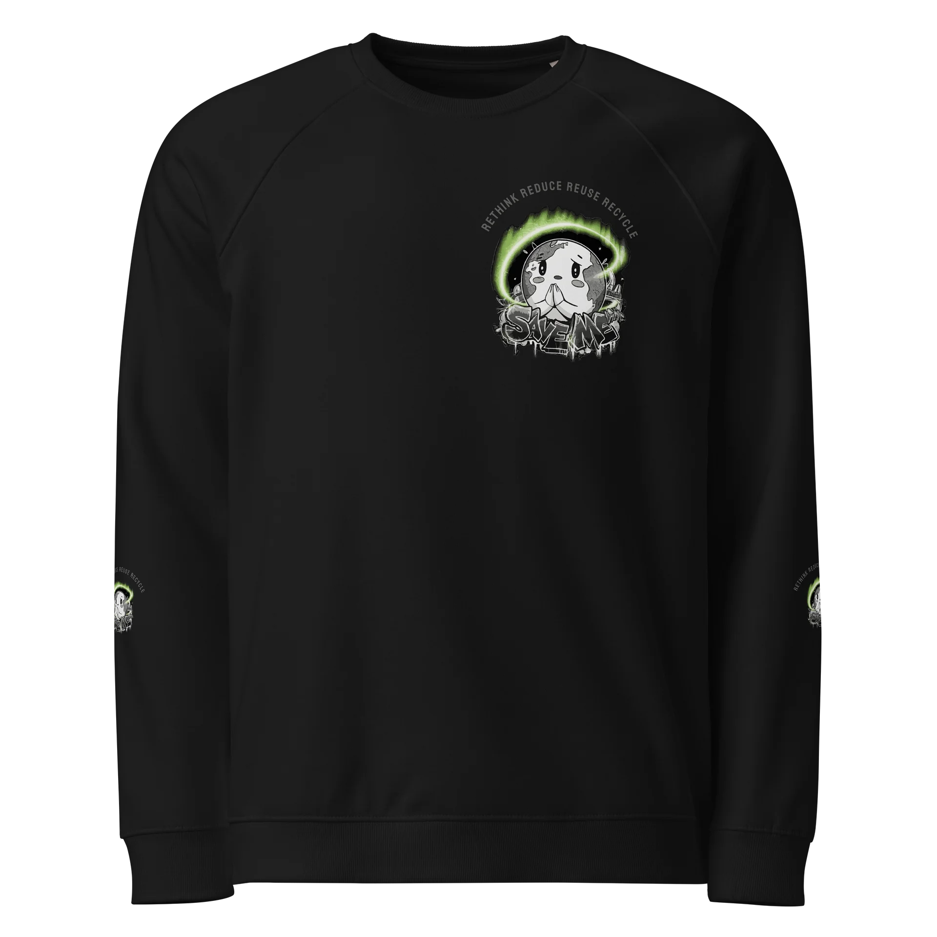 Save Me SOL'S Unisex Organic Raglan Sweatshirt | Sustainable Comfort with a Message product image (1)