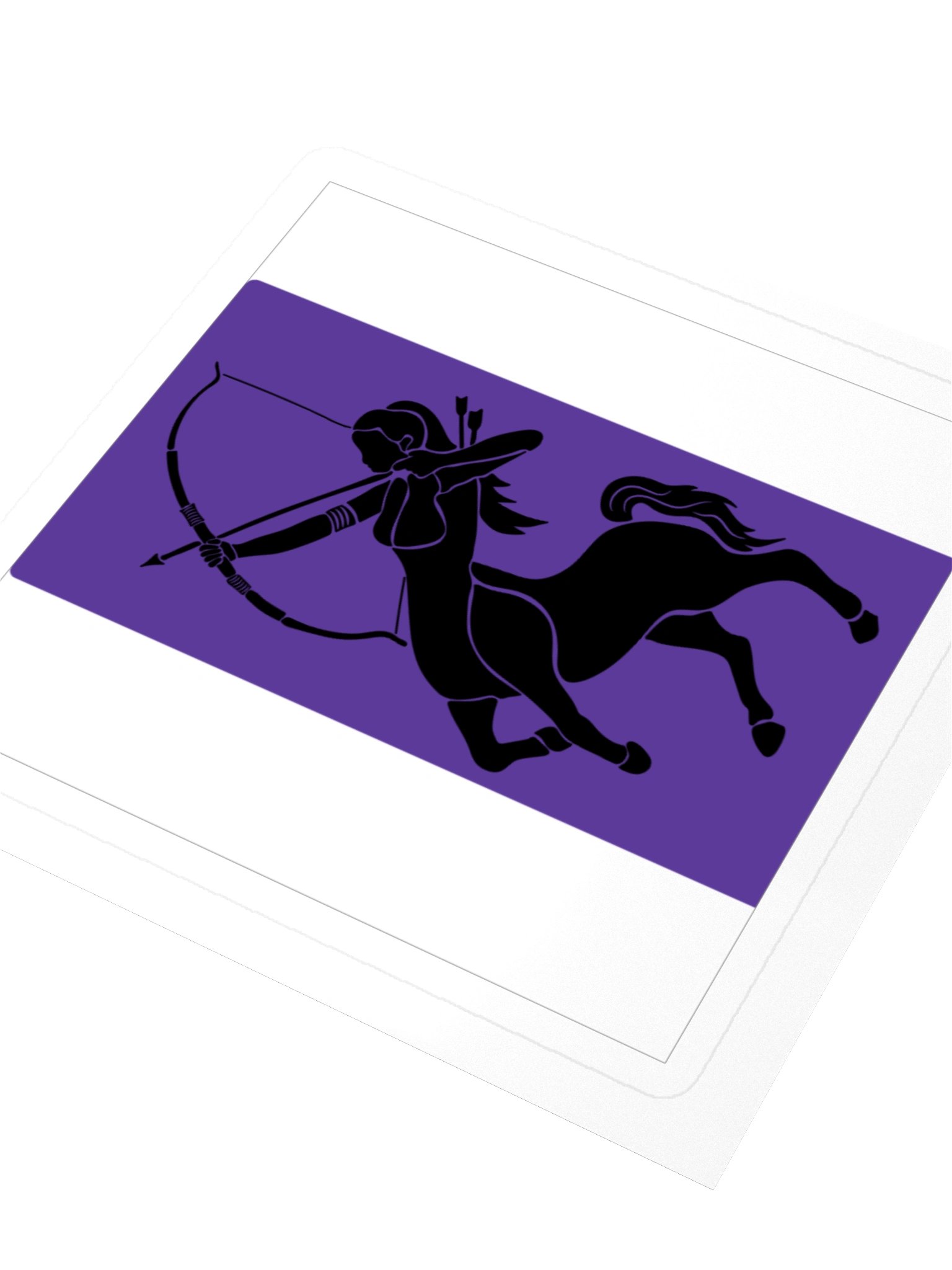 Sagittarius Zodiac Sticker — Purple Silhouette Centaur Design product image (3)