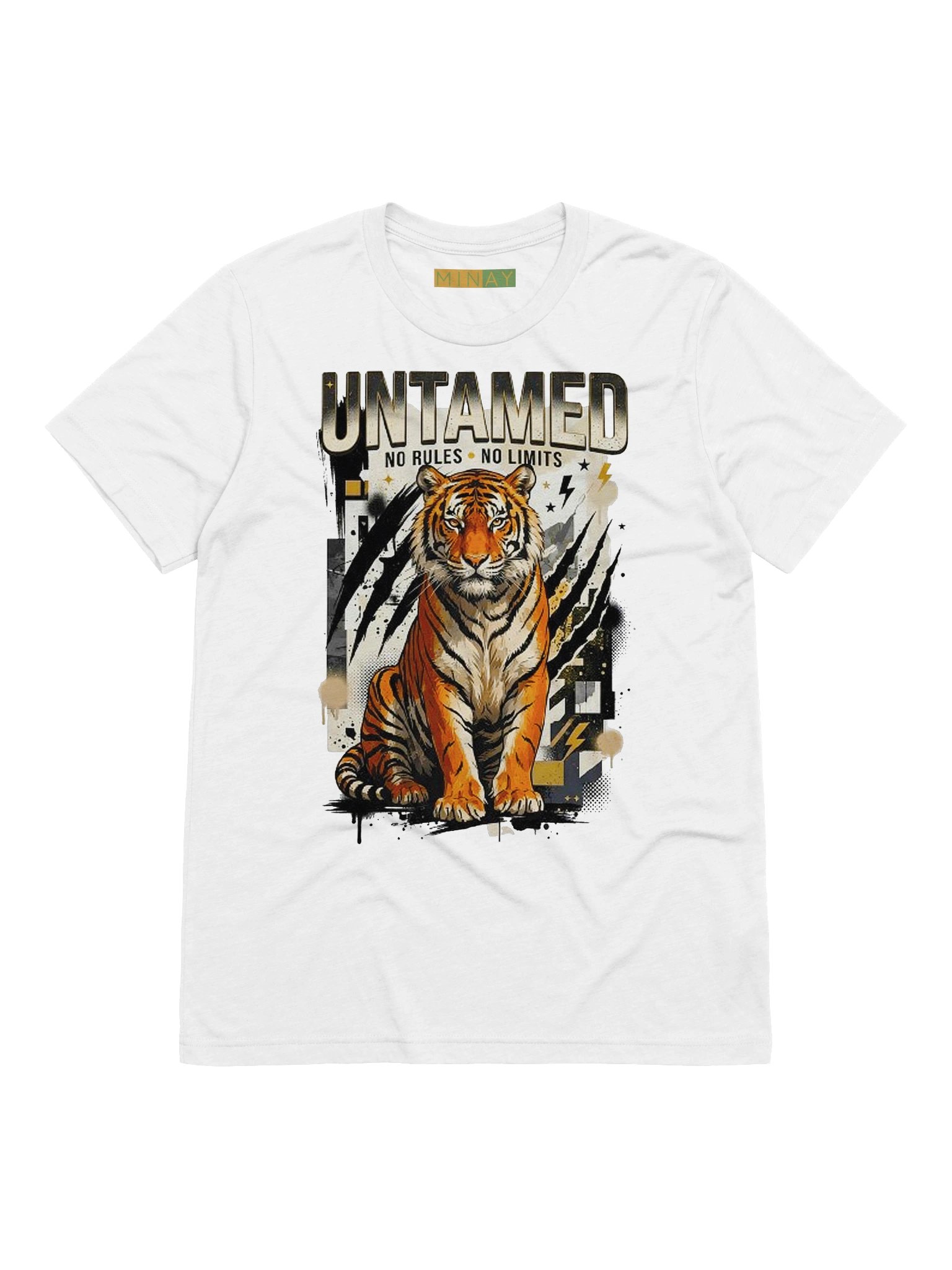 Untamed Tiger Grunge Graffiti Premium Triblend Graphic Tee product image (1)