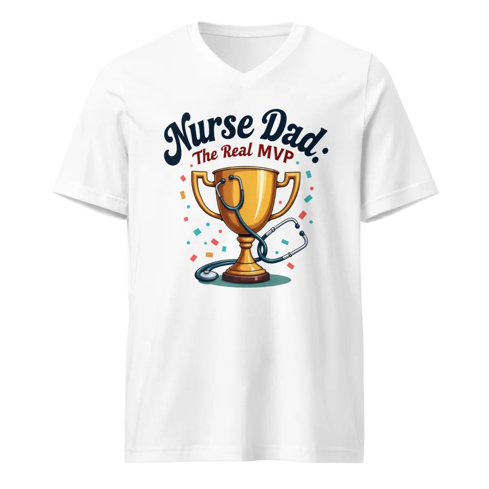 Nurse Dad MVP Trophy v-neck Tee product image (1)