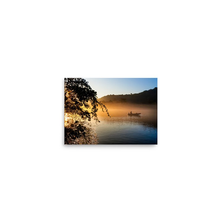 Fishing Boat On The Chattahoochee – Roswell Georgia Studio Art Print product image (1)