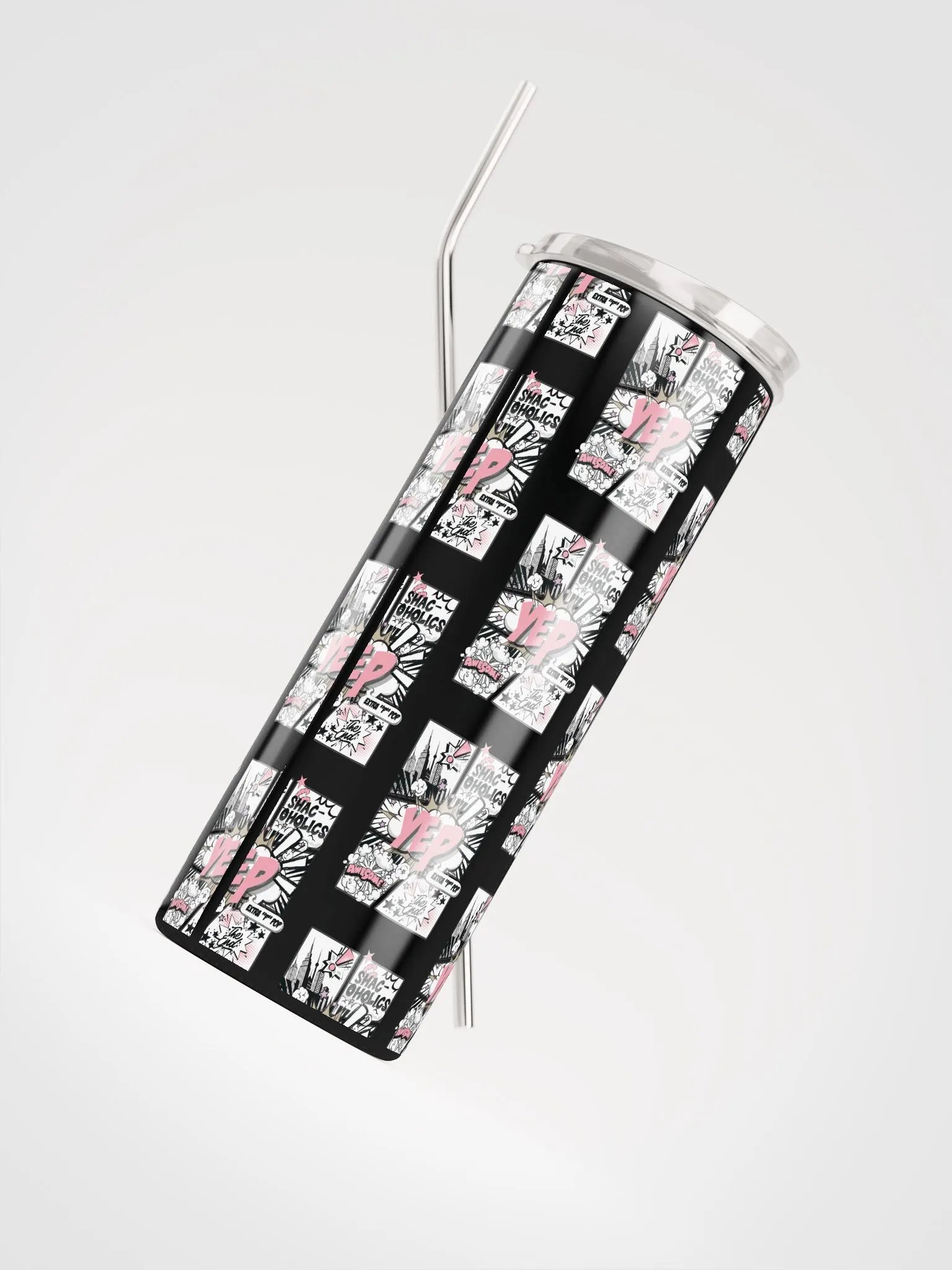 Shac-oholics Comic Blast Tumbler - Pink 