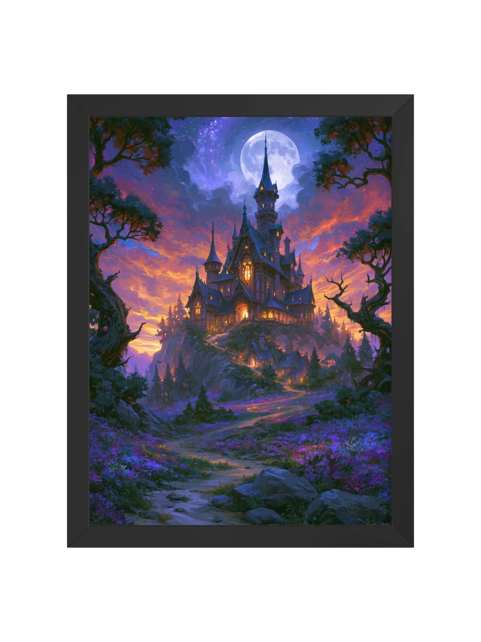 Moonlit Gothic Manor Framed Art Print — The Moonlit Manor product image (5)