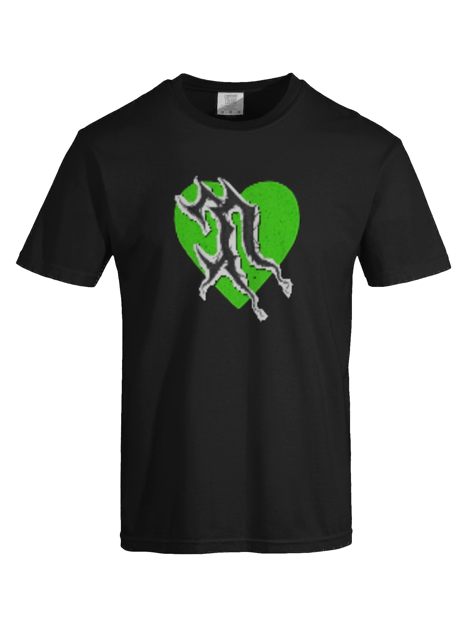 Mystical Necro Heart Green Heart T-Shirt product image (7)