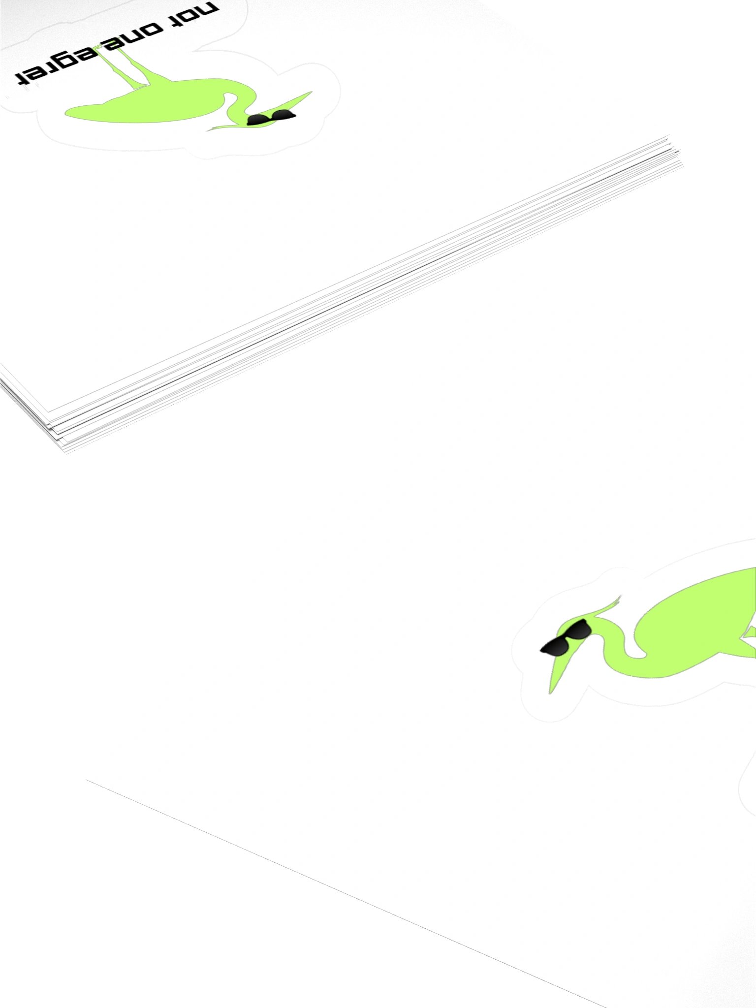 Not One Egret Kisscut Sticker product image (4)