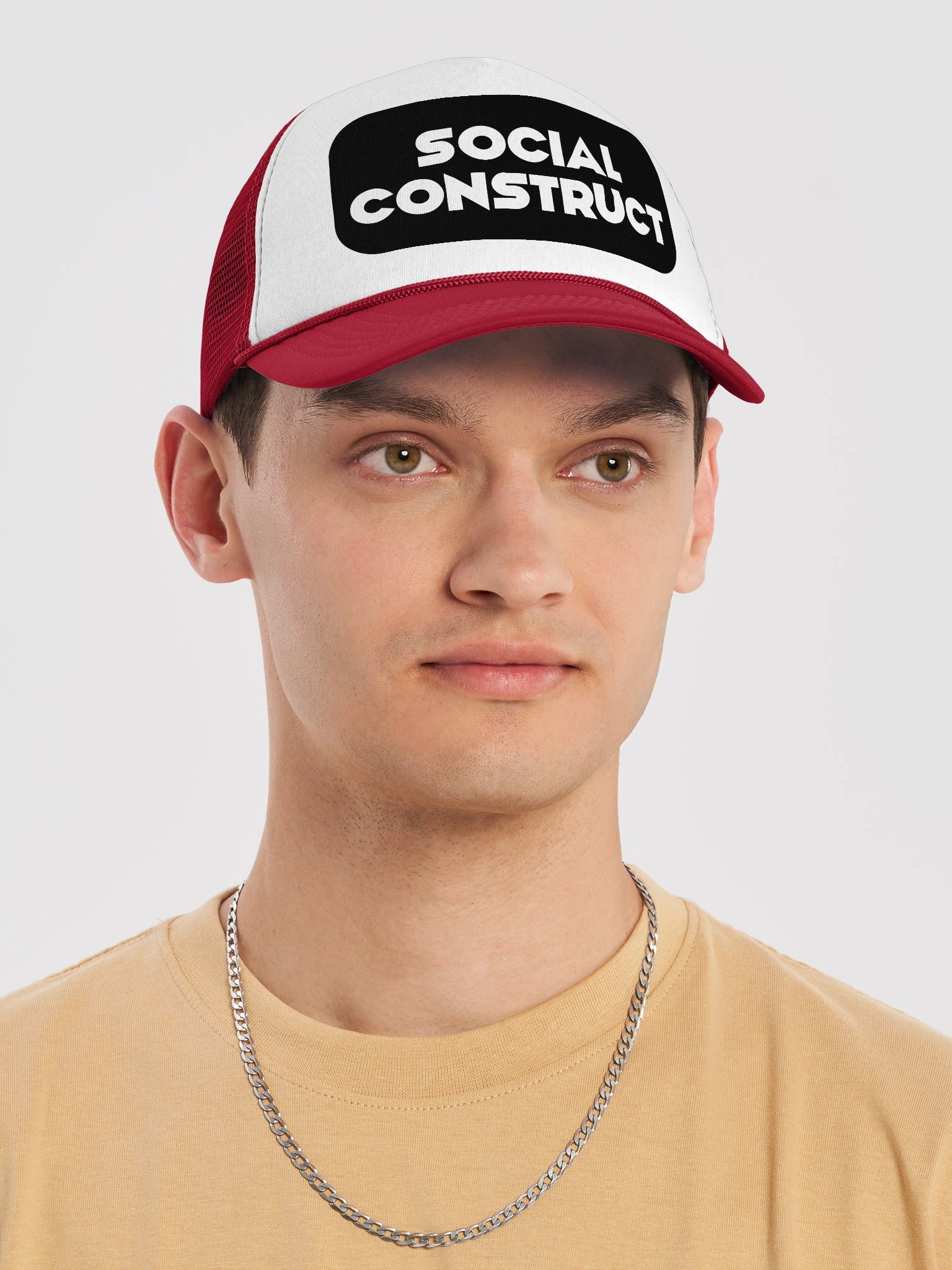 Social Construct Trucker Hat - Red product image (5)