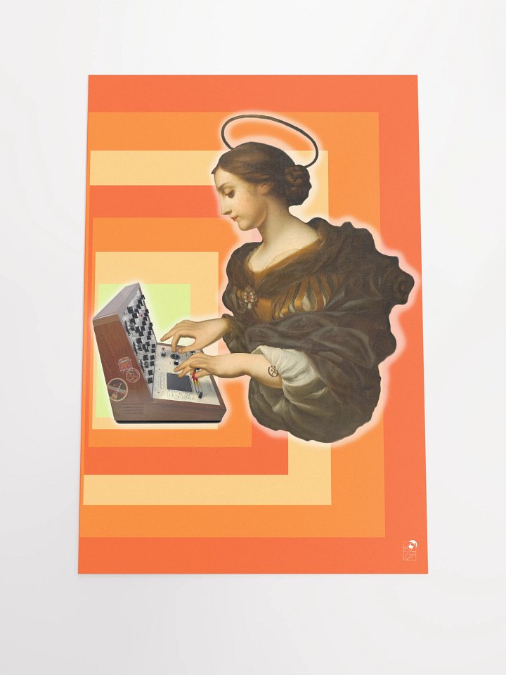 St Synthi Cecilia, The Putney (VCS 3) Synthi classic synth Tribute, Techno EDM Matte Paper Poster product image (1)