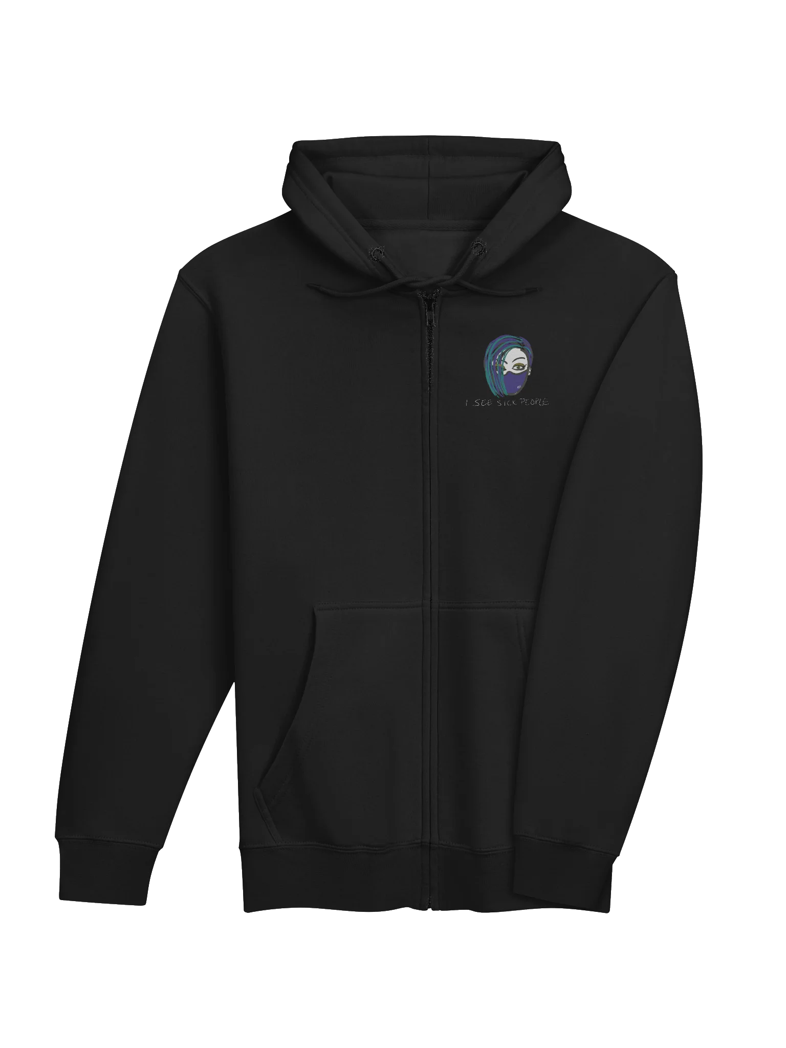 I See Sick People zip hoodie product image (16)