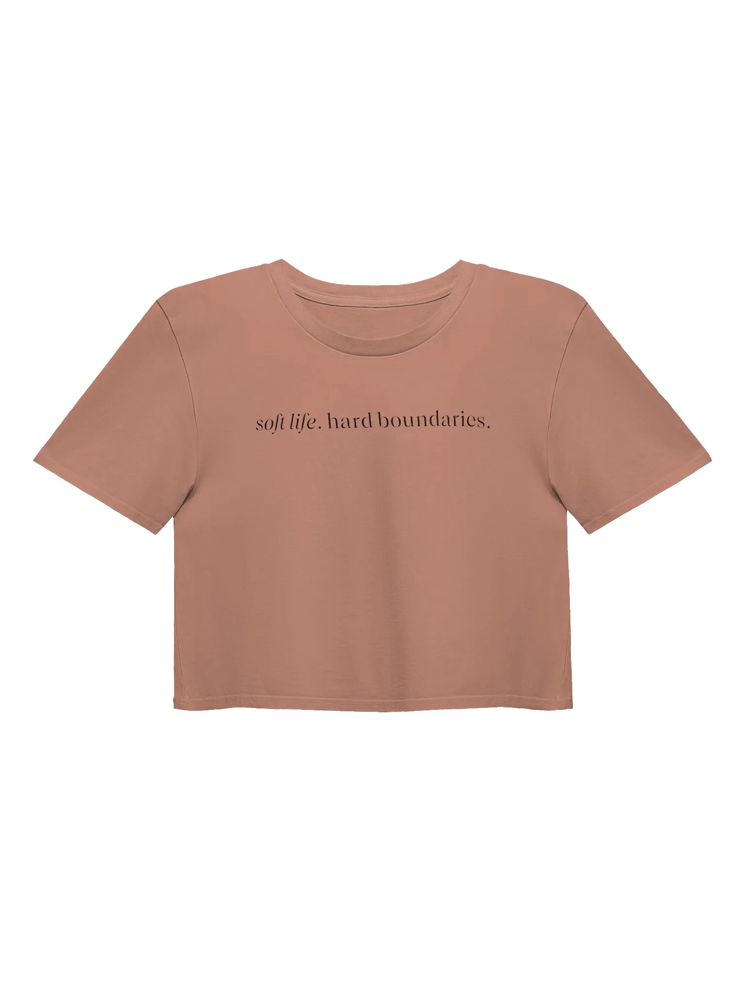 soft life. hard boundaries. screen print crop. product image (1)