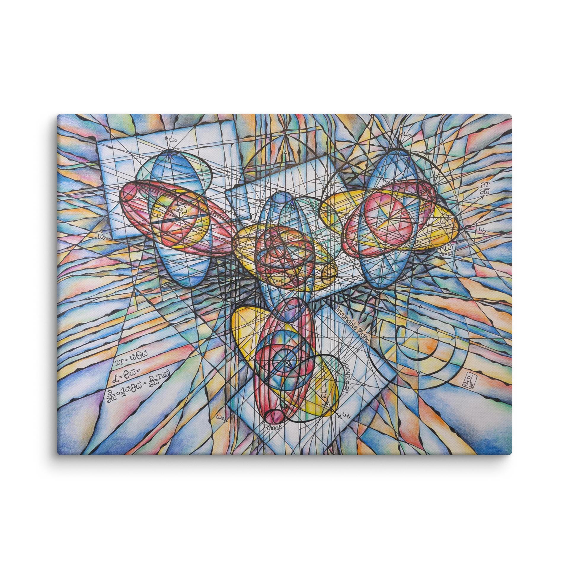 Rolling Not Slipping - Geometric Physics Art Canvas Print product image (1)