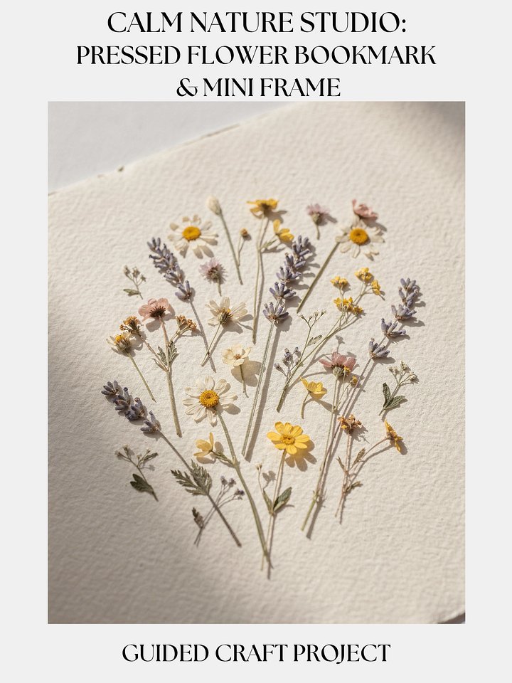 Calm Nature Studio: Pressed Flower Bookmark & Mini Frame Craft Project product image (1)