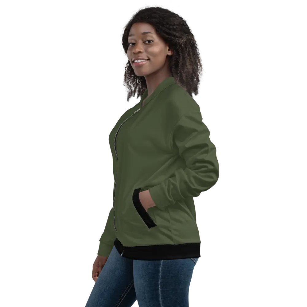 Olive Bomber Jacket product image (1)