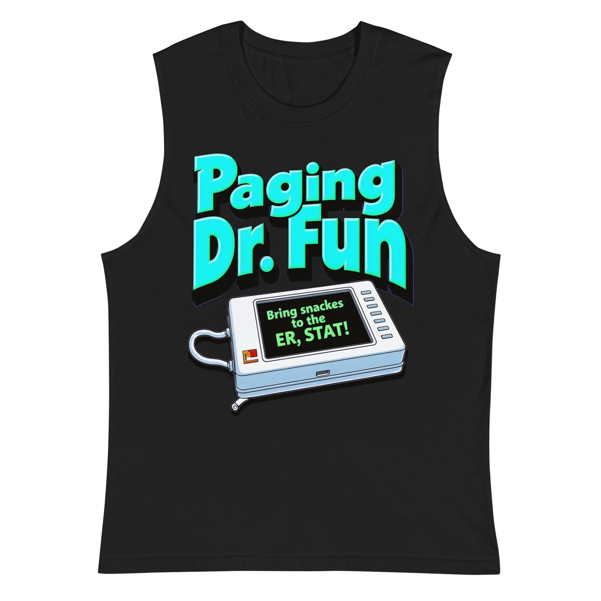 Dr. Fun's ER Snack Pager Muscle Tank product image (3)