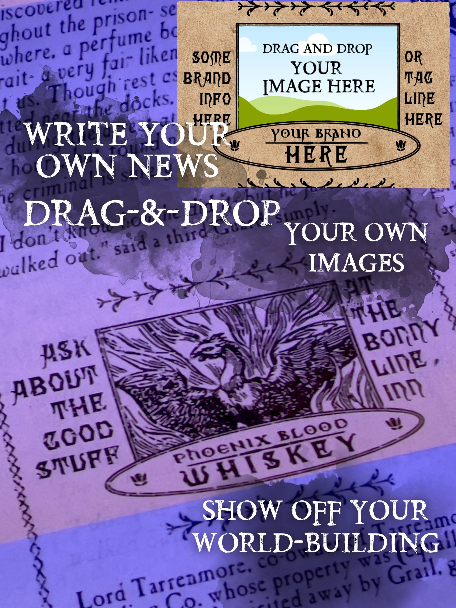 Editable Fantasy Newspaper Template - "The Sending Stone" product image (2)