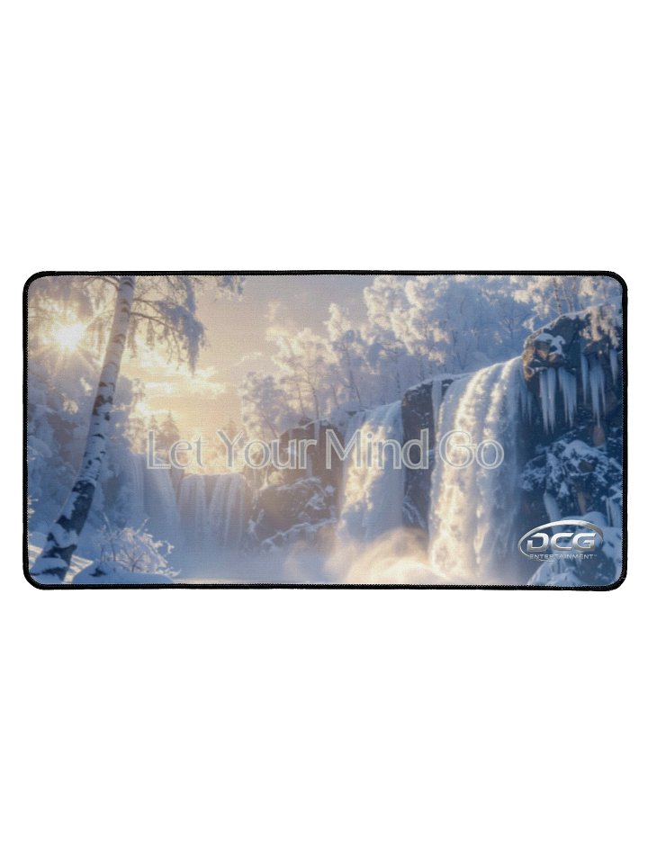 Serene Winter Waterfall Desk Mat product image (1)