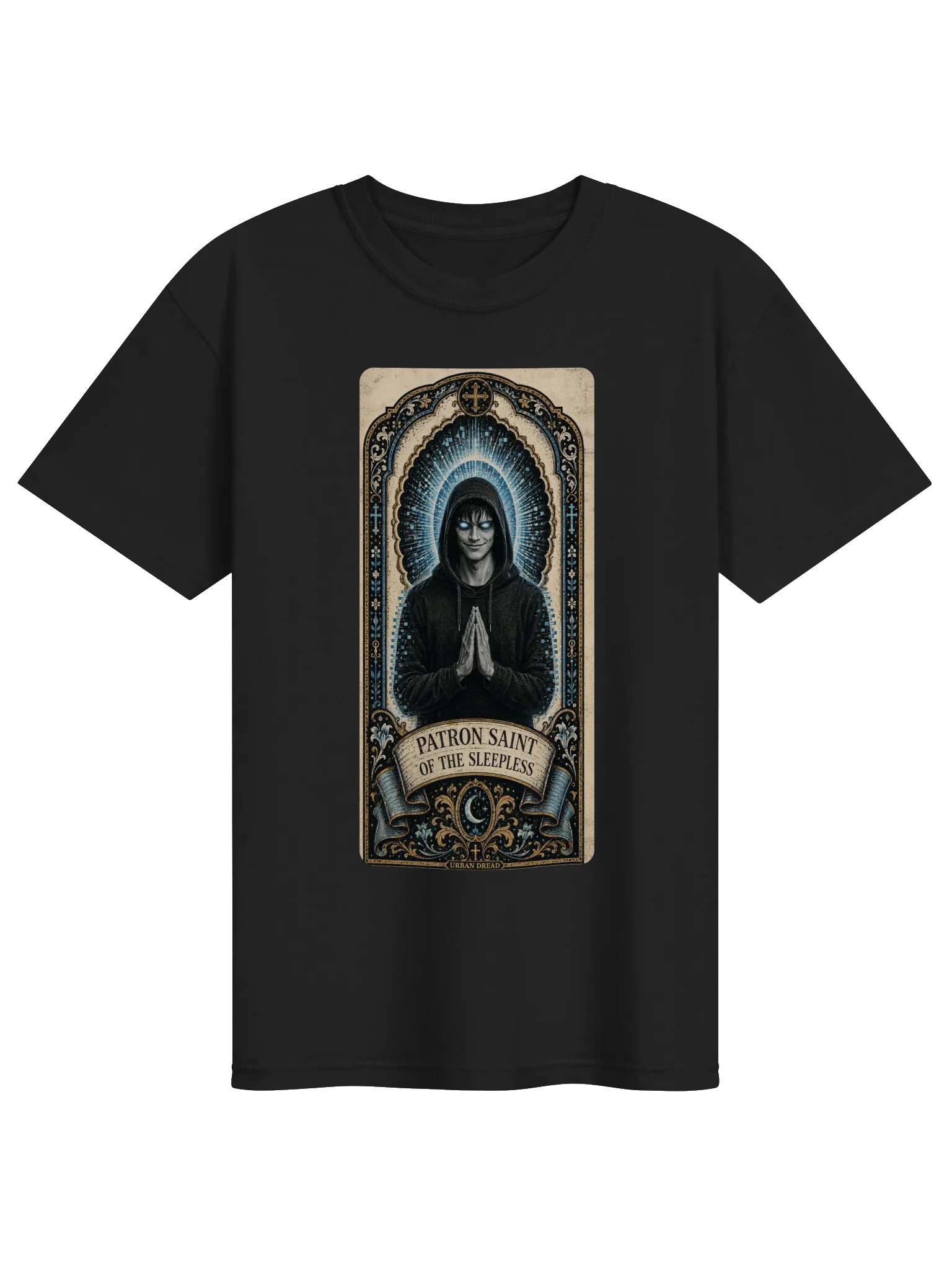 Patron Saint of the Sleepless — Gothic Horror T-Shirt product image (1)