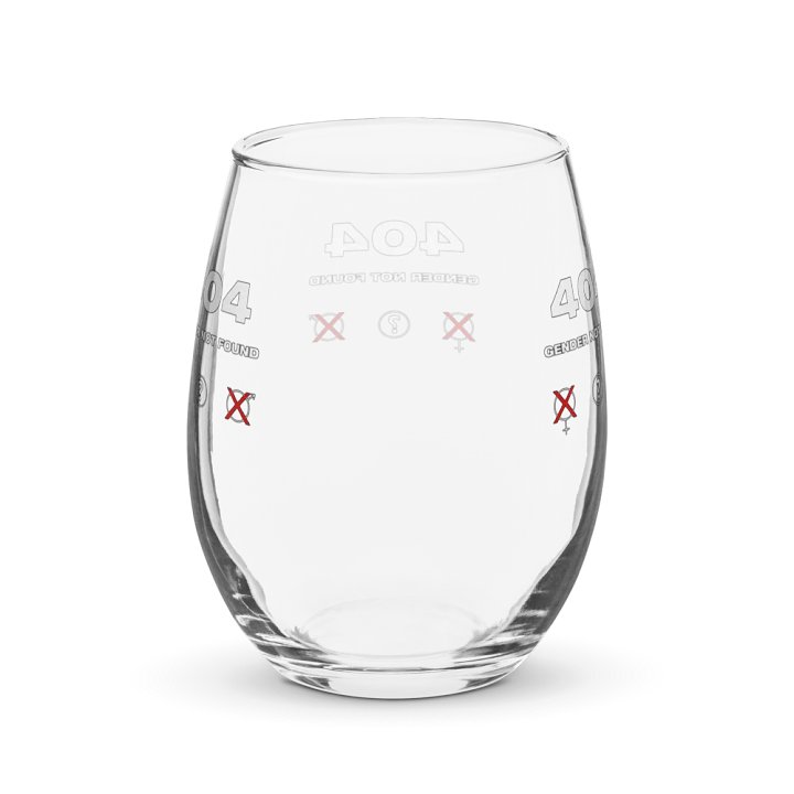 404 Gender not Found Wine Glass product image (2)