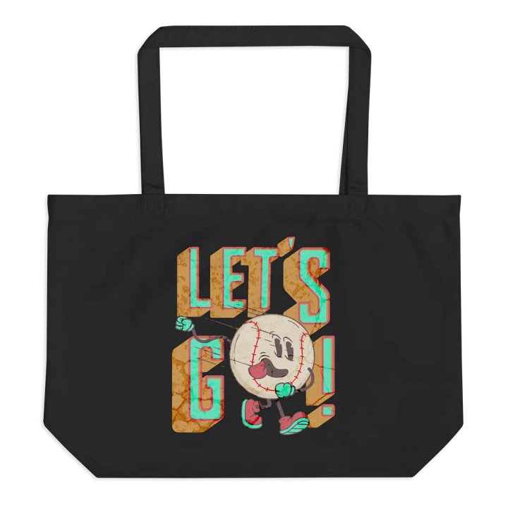 Lets Go Baseball Mascot Smiling Tote Bag product image (1)
