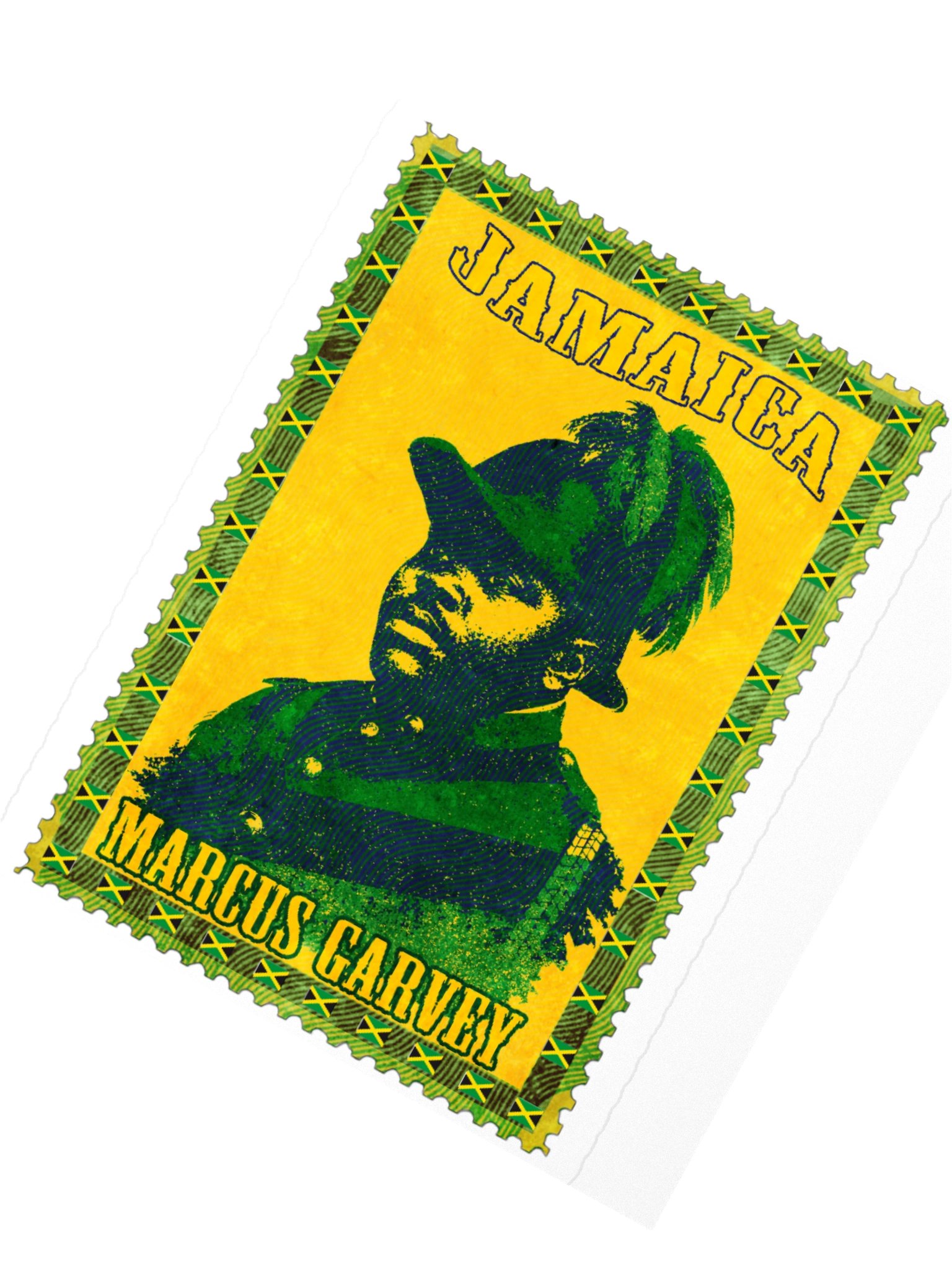 Marcus Garvey Sticker | Vintage Jamaica Postage Stamp Art product image (5)