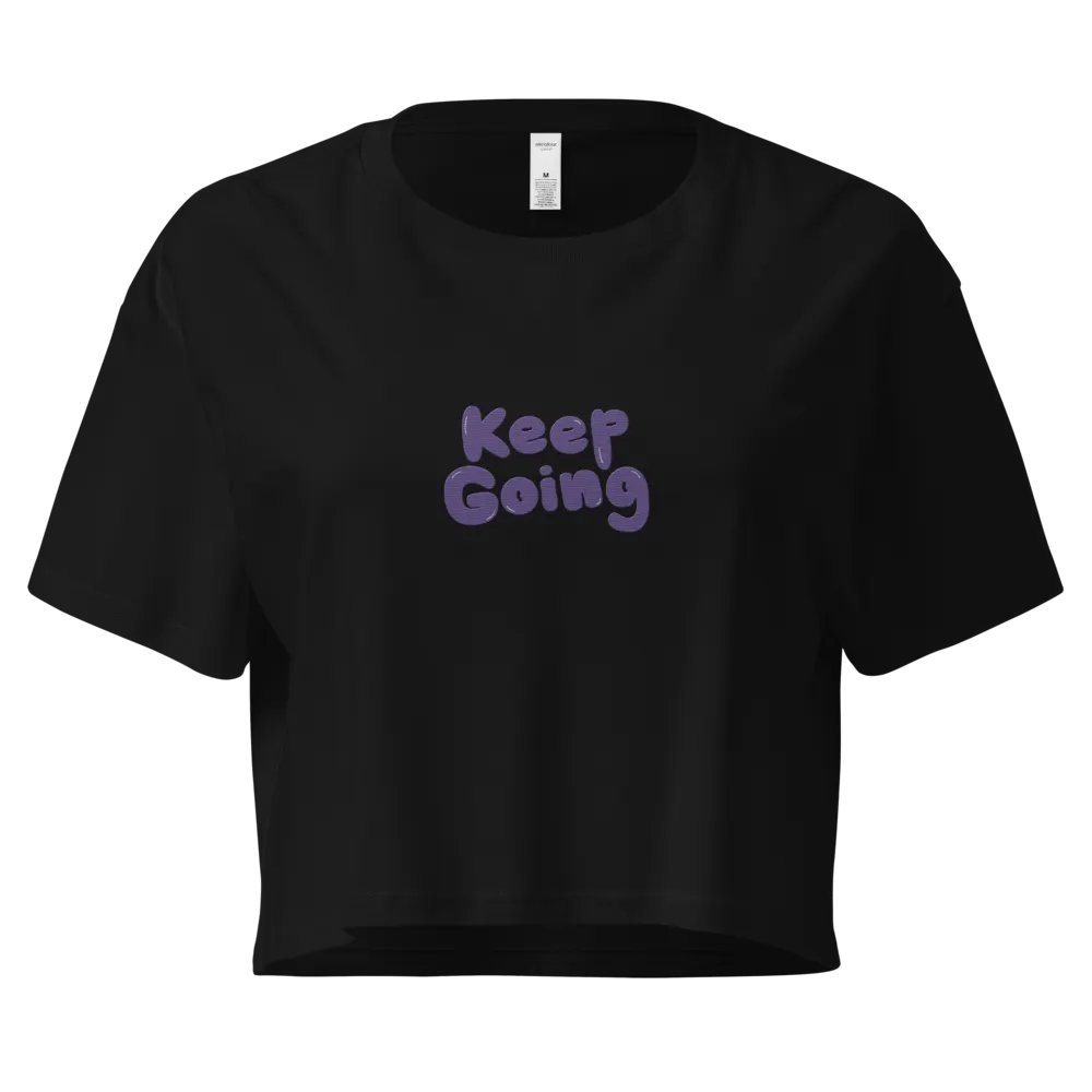 keep going ♡ embroidered crop tee product image (1)