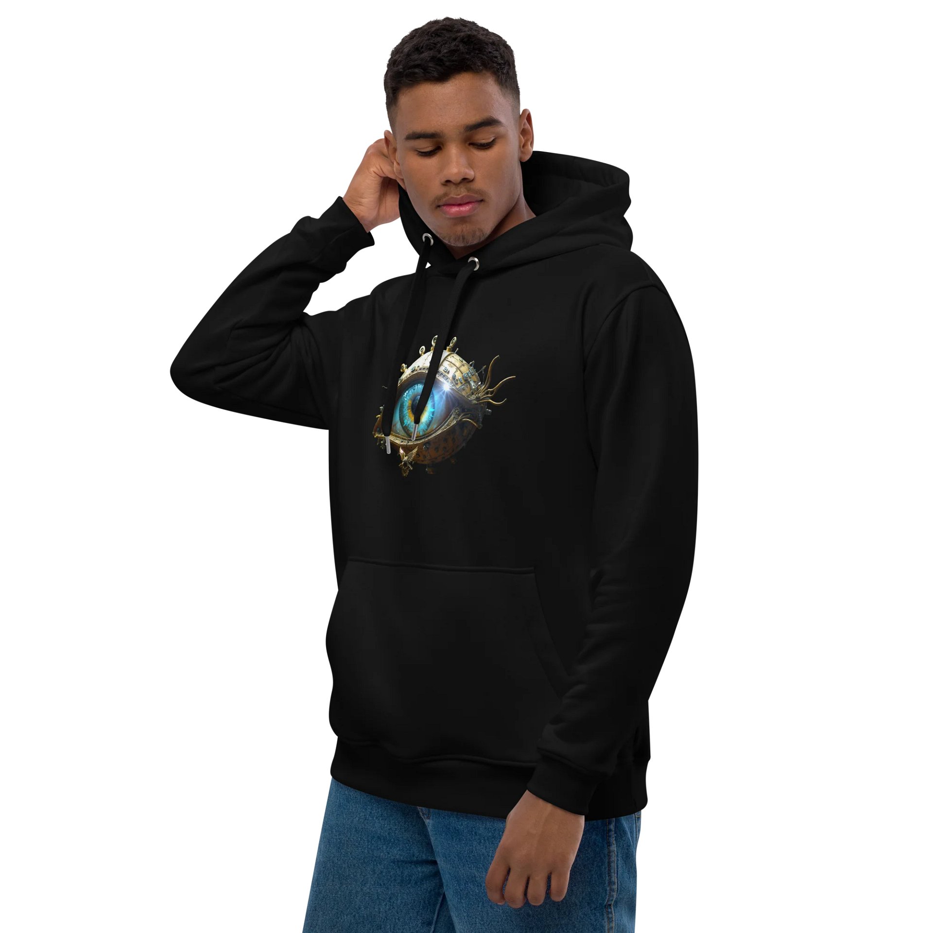 “Wake Up” single artwork hoodie – premium cinematic rock piece from Seven Shades of Nothing – Eco Heavyweight Hoodie product image (10)