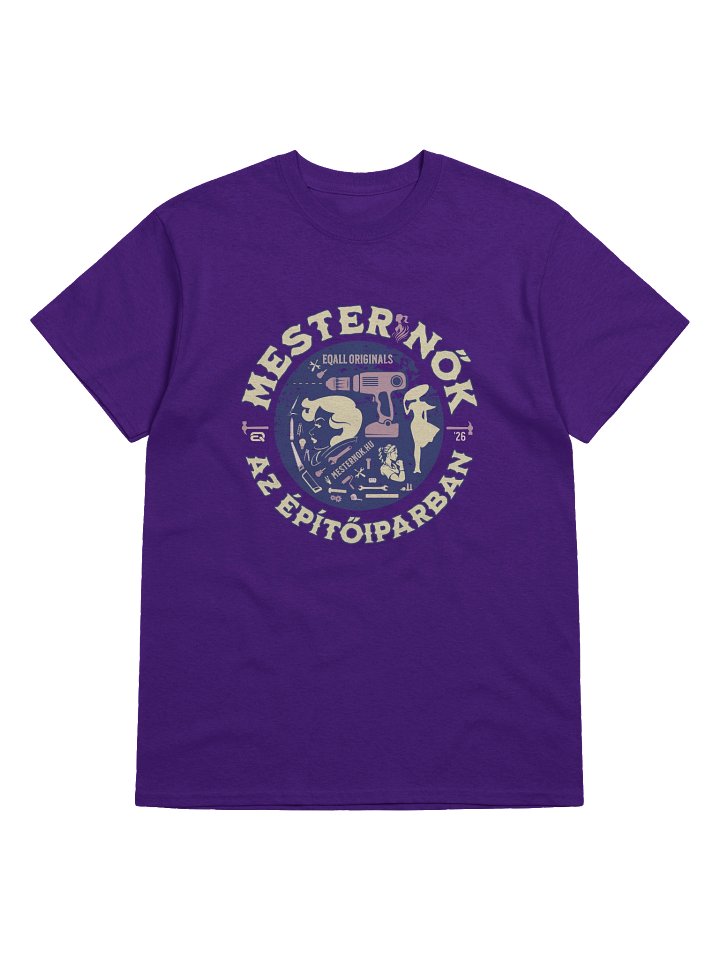 Mesternők Retro Vibe_Unisex 100% Pamut Gildan Dizájn_EQALL.hu® Originals_Lila / Bézs product image (49)