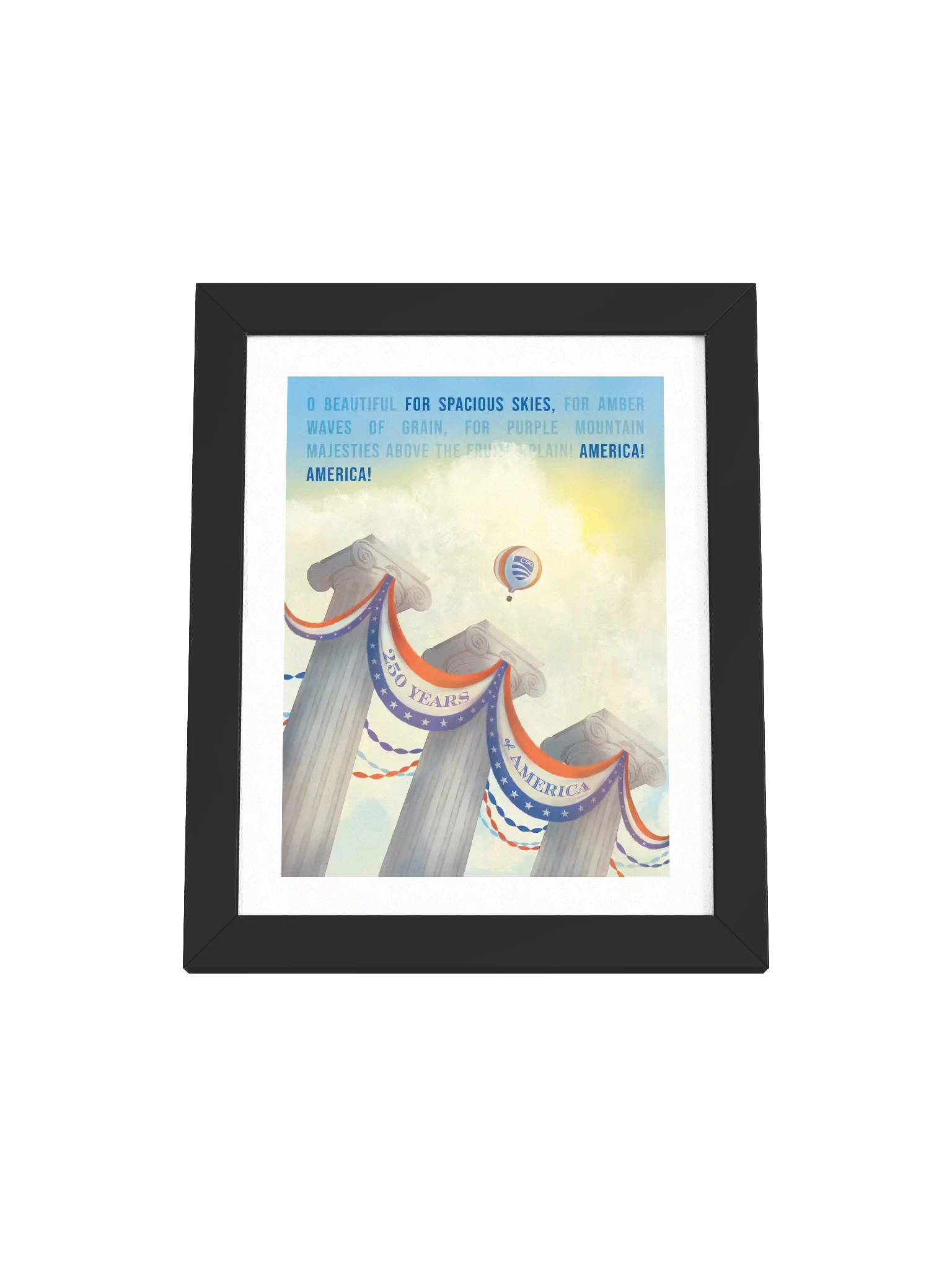 250 Years Illustration — Framed Print product image (1)