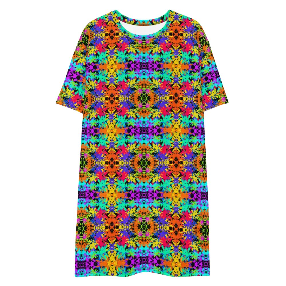 Bright Colourful Leaves Pattern Dress product image (5)