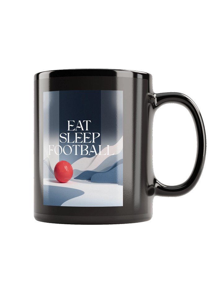 EAT SLEEP FOOTBALL - Black Glossy Mug product image (2)