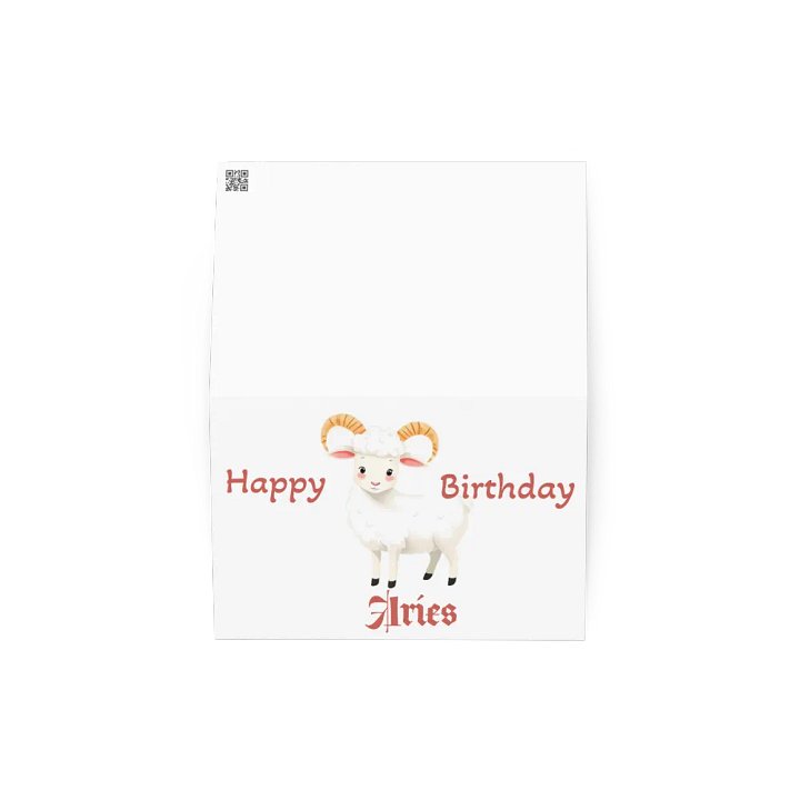 Whimsical Happy Birthday Sheep Greeting Card product image (4)