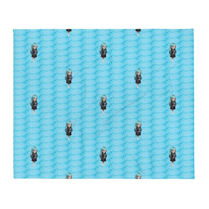 (Aqua CHIBI) K Throw Blanket product image (1)