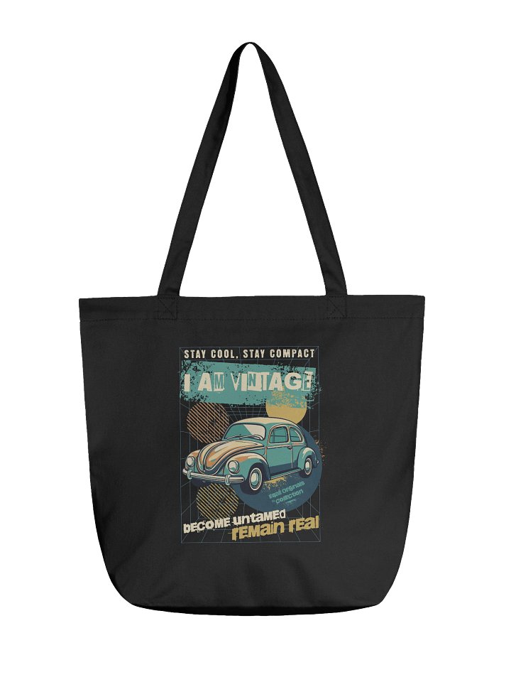Vintage Urban Car(e) ECO Tote Bag by EQALL® Originals_Green_Beige_Yellow product image (1)