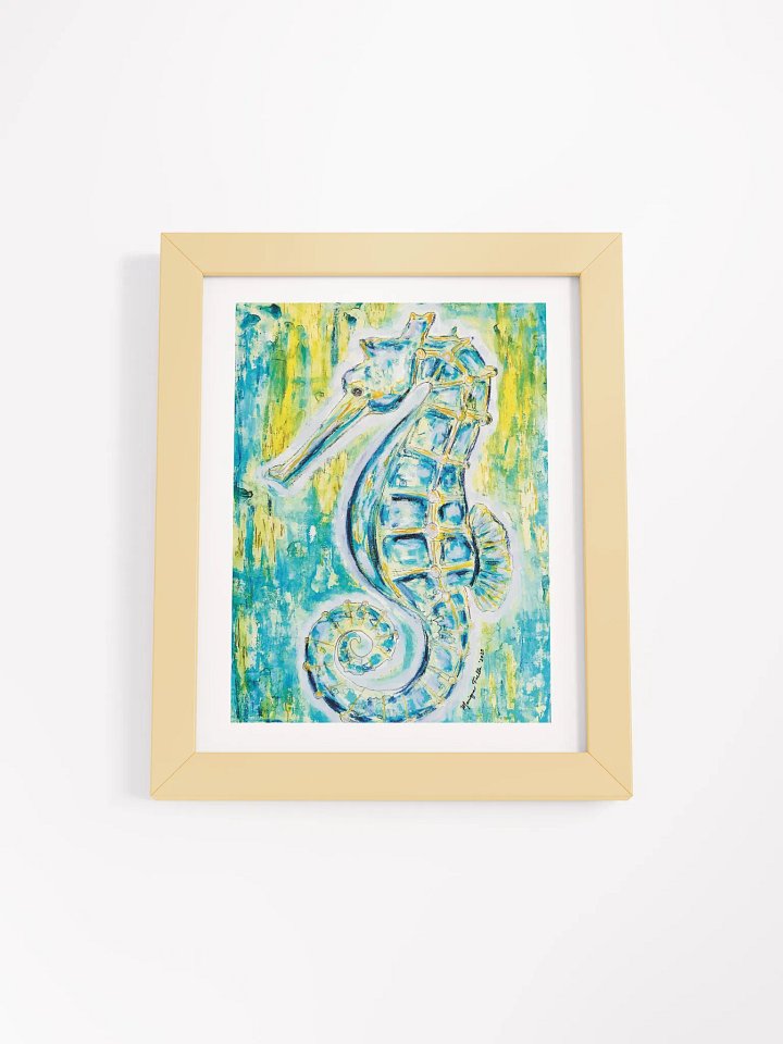 Painted Seahorse | by Monique Faella Designs™ | Framed Coastal Wall Art | Museum-Quality Print product image (29)