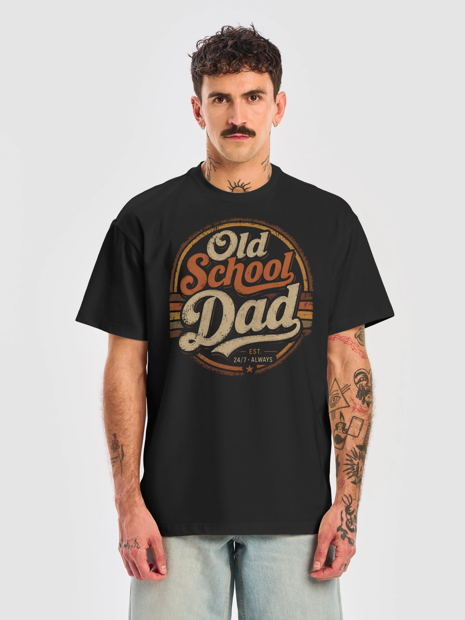 First Father's Day 2026 Gift | Old School Dad Vintage 70s T-Shirt product image (1)