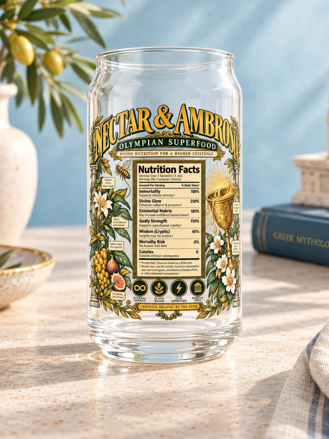 Nectar & Ambrosia Olympian Superfood Can Glass product image (1)