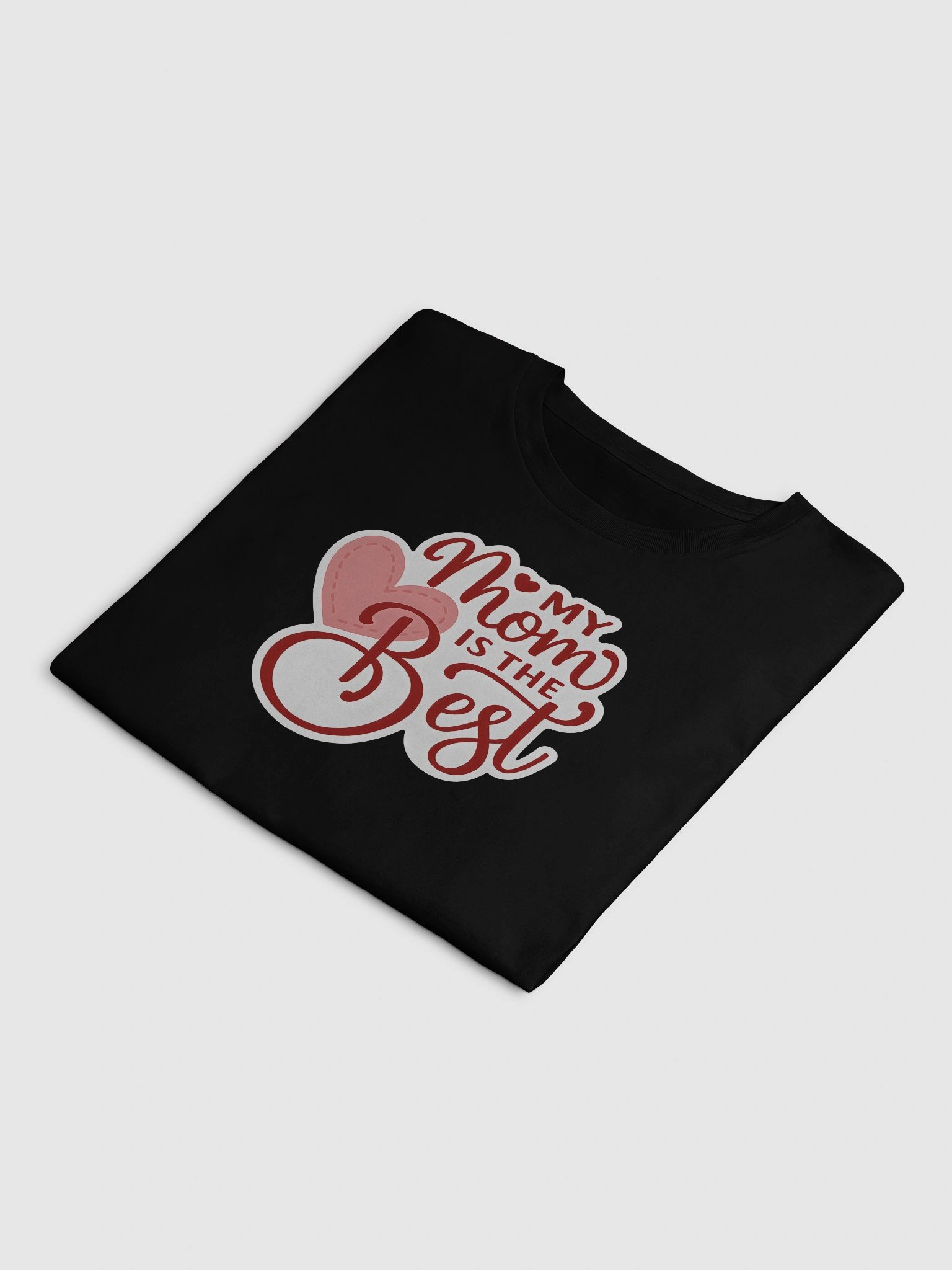My Mom is the Best Crop Top | Heart & Script Font Mom Shirt | Cute Hand-Lettered Mother’s Day Gift product image (4)