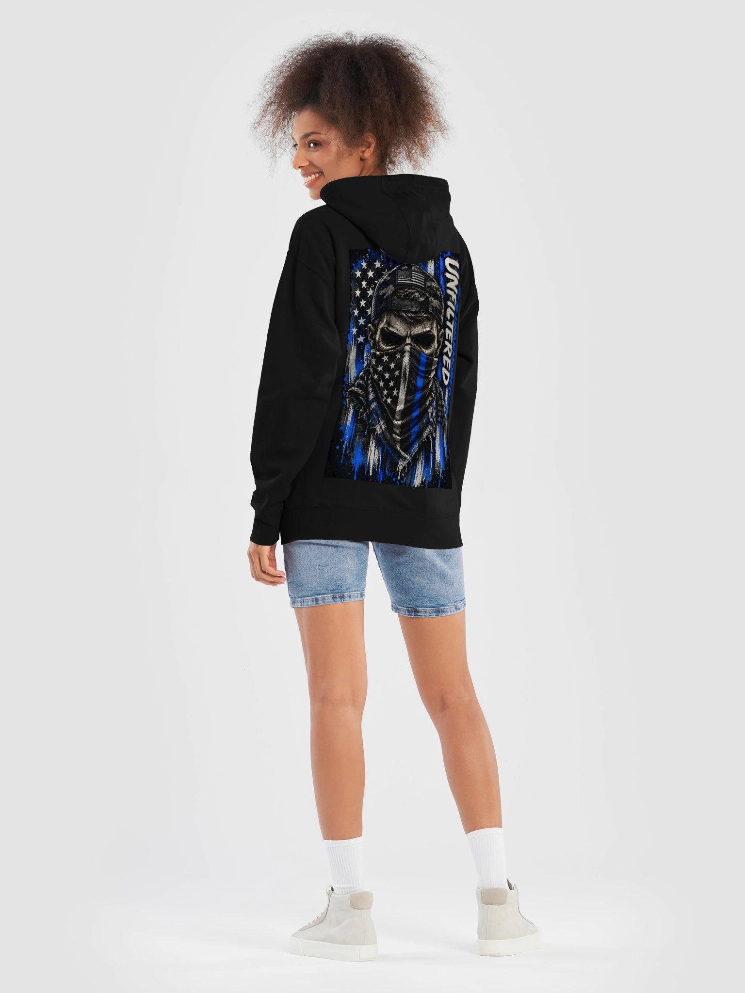 Dude Skull Hoodie - Blue product image (8)