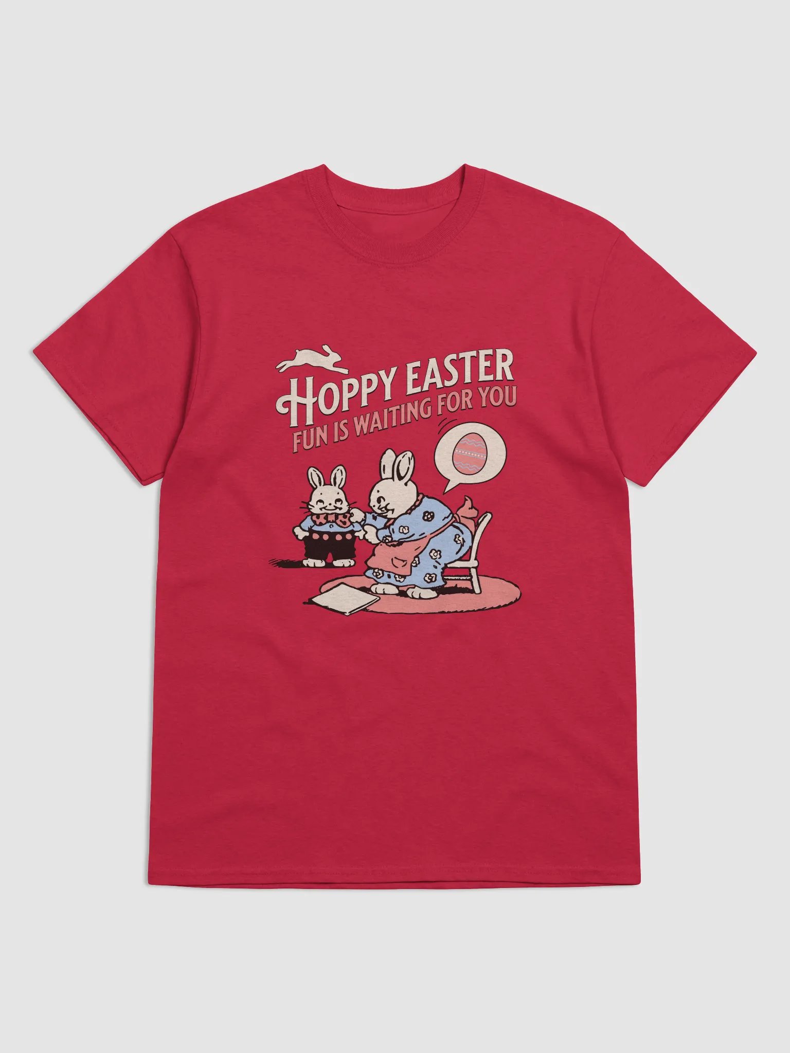 Hoppy Easter Shirt | Retro Bunny Graphic Tee | Cute Old-School Vibe Easter T-Shirt for Women, Moms & Vintage Lovers product image (7)
