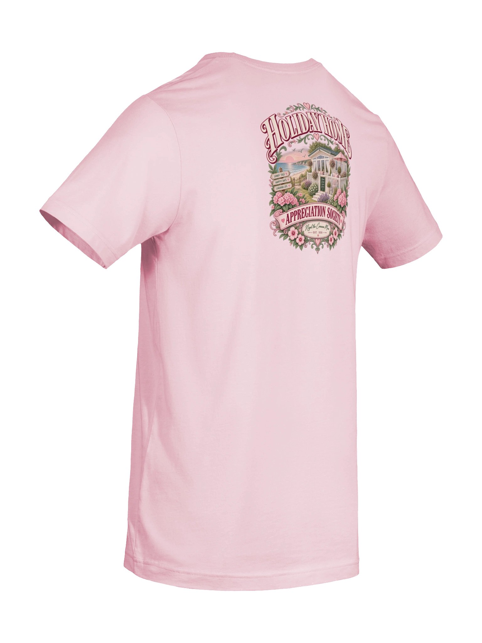 Holiday Home Appreciation Society | Pink Floral Tee product image (8)