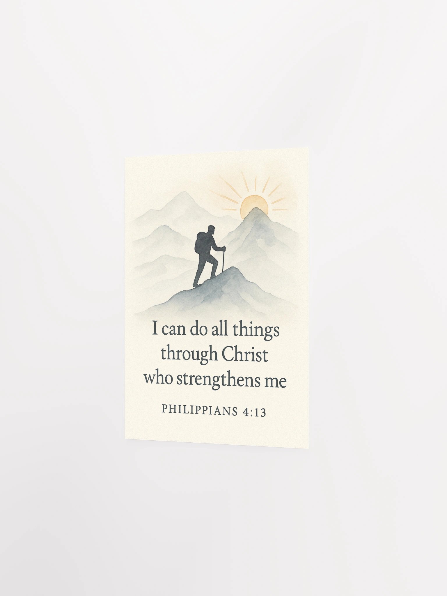 Philippians 4:13 Christian Poster – I Can Do All Things Through Christ Who Strengthens Me Wall Art product image (6)