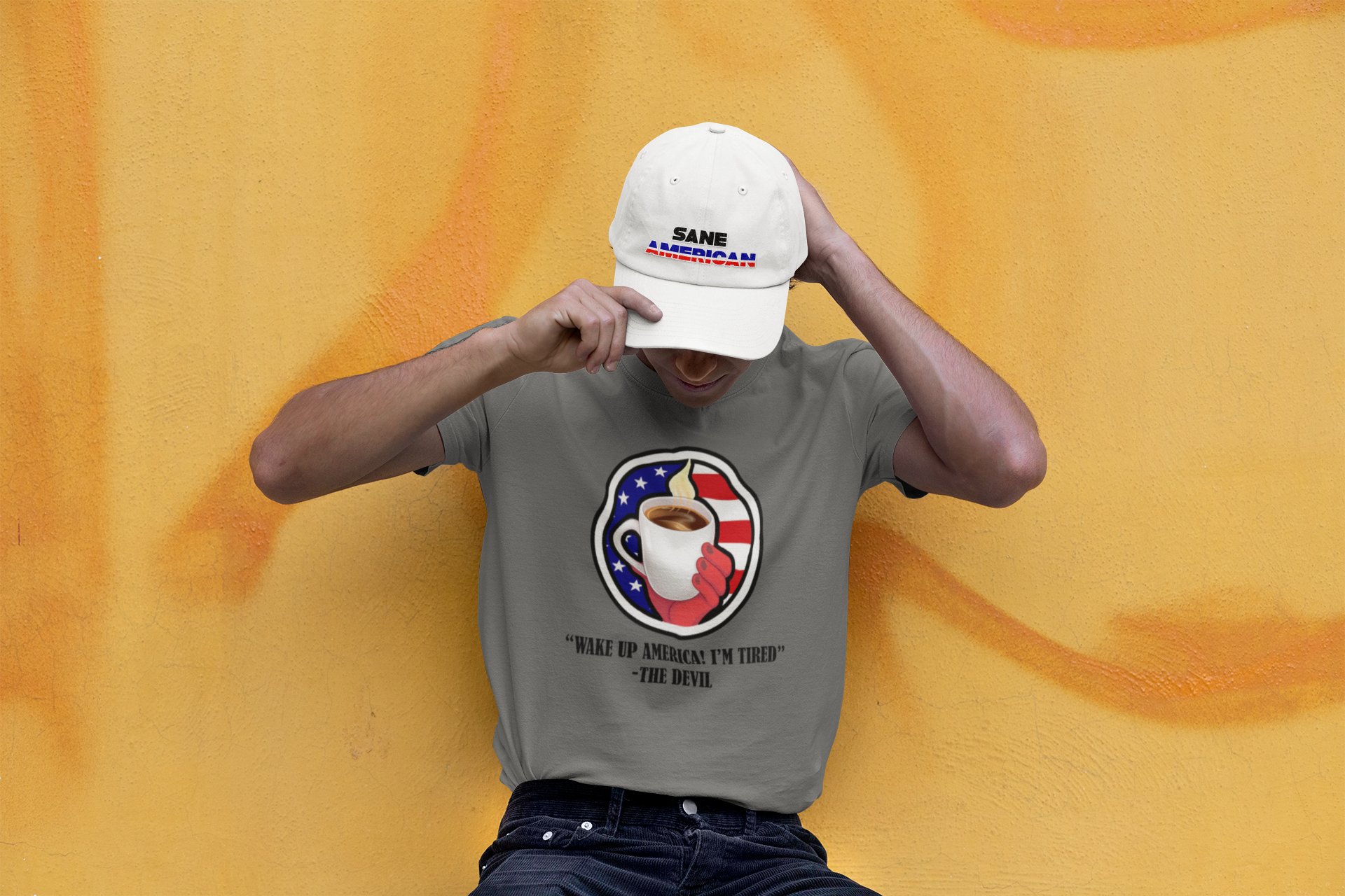 Sane American Hat - Funny Progressive Baseball Cap product image (1)