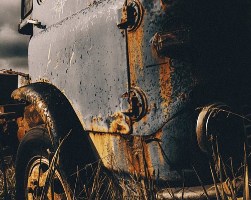 Rust never asks permission.

Time has a way of leaving its signature.

The paint surrendered. The steel followed. Nature move...