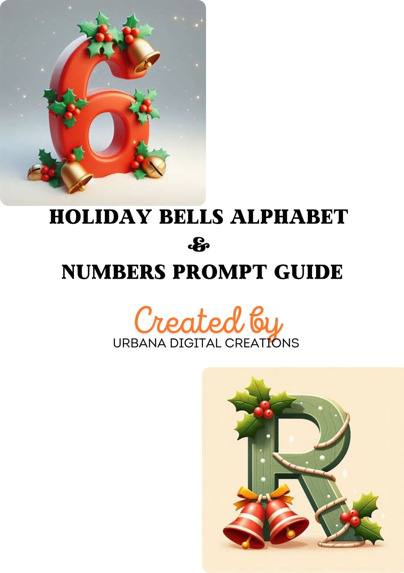 Holiday Bell-Themed Alphabet & Number Prompts Booklet 🔔🎄 product image (1)