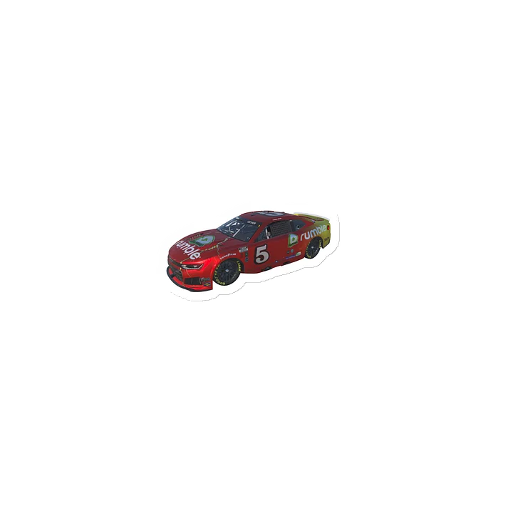 Racing RUMBLE GAMING Red #5 Die-Cut Magnet product image (1)