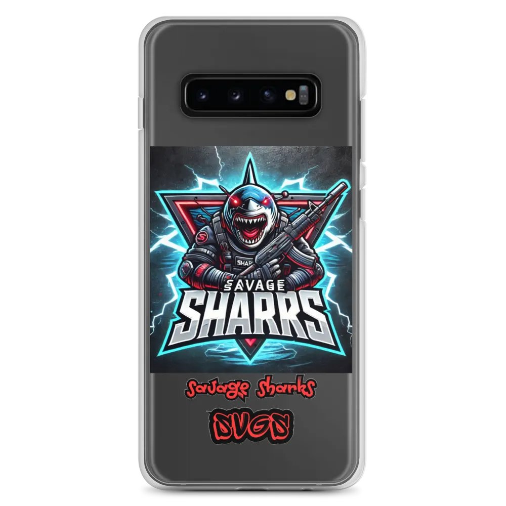 Savage Sharks Space Gun Clear Samsung® Case product image (7)