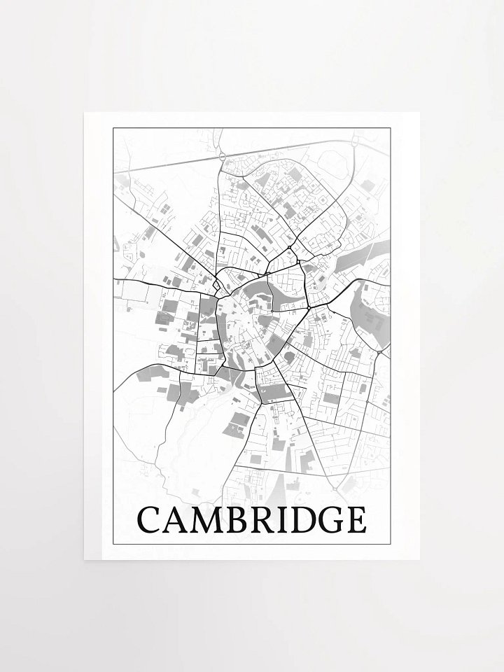 Cambridge, England, city map print product image (3)