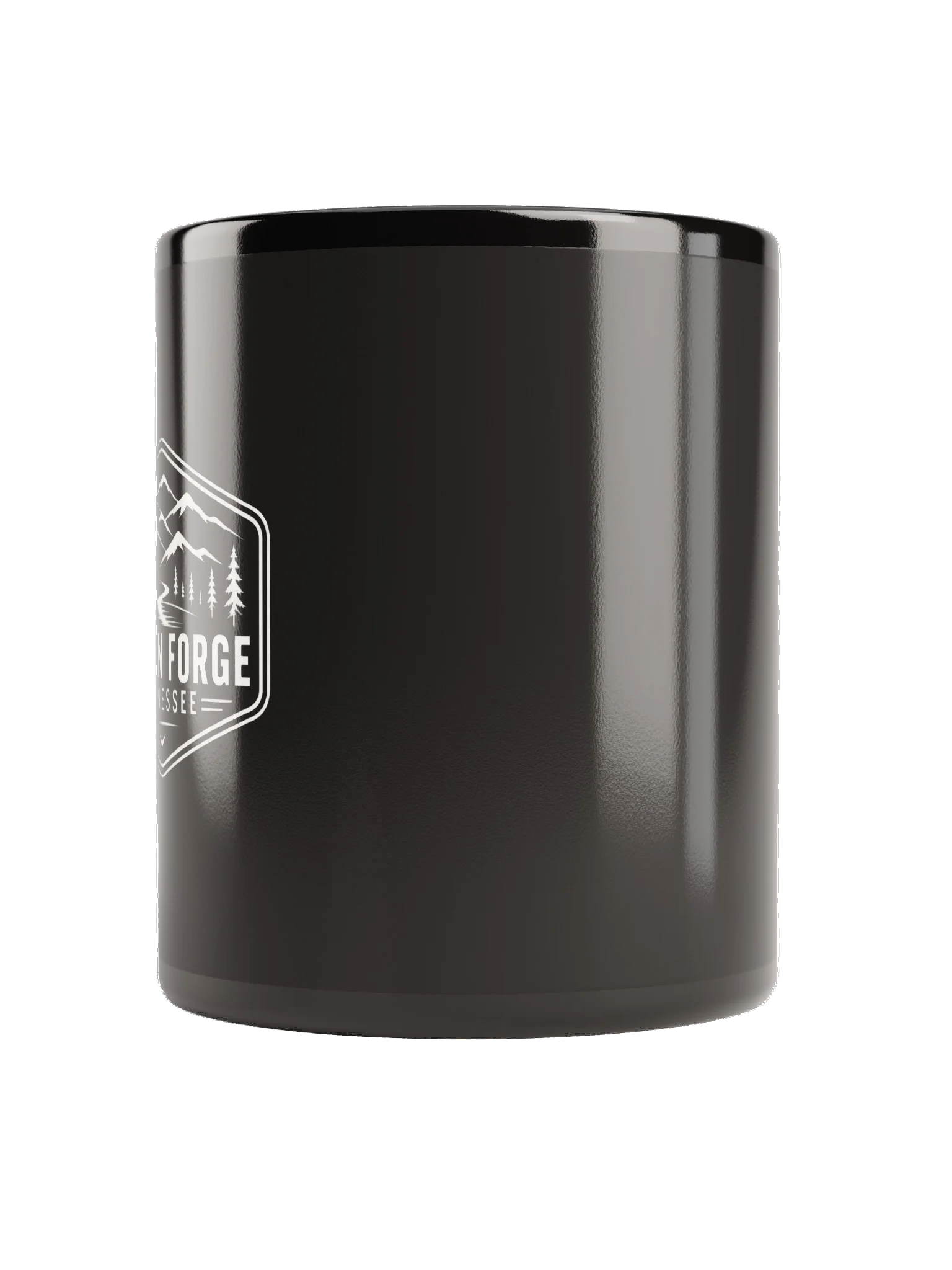 Distressed Hex Badge Black Glossy Mug product image (3)