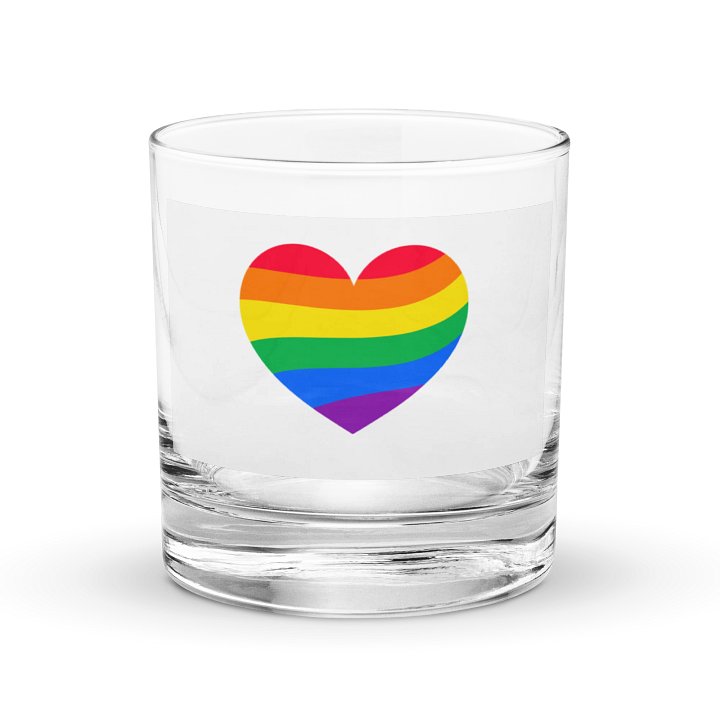 Rainbow Heart Rocks Glass product image (1)