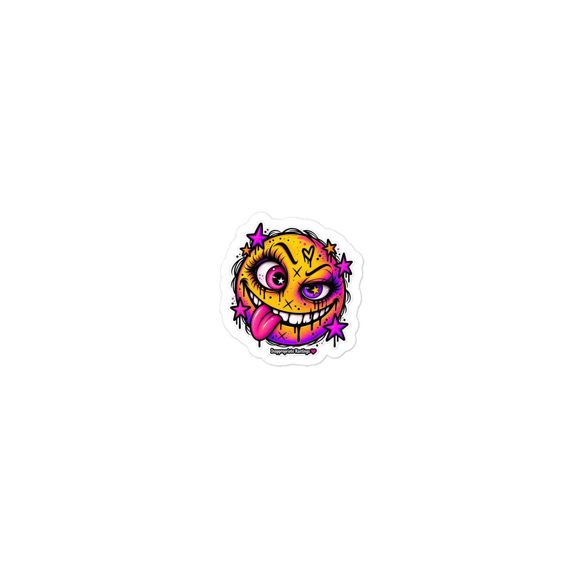 Unhinged Smiley Die-Cut Sticker product image (1)